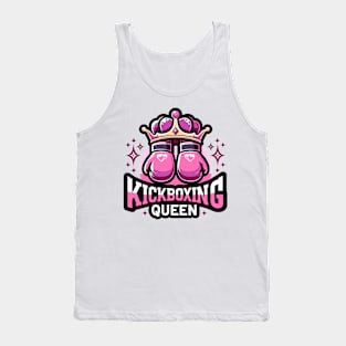 Kickboxing Queen Tee - Empowerment in the Ring with Heart Gloves Tank Top